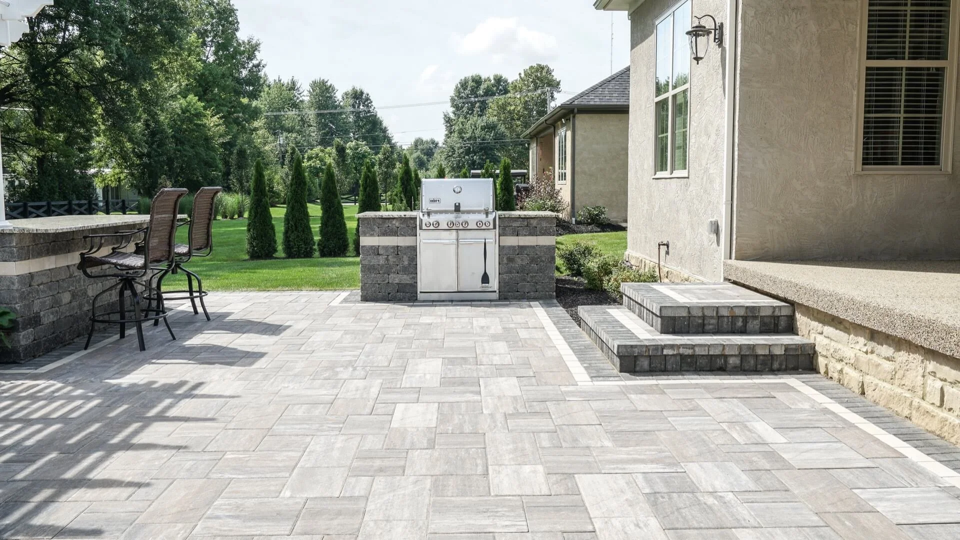 Custom paver patio